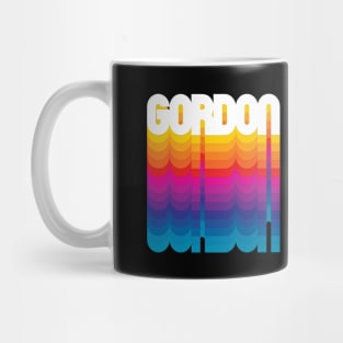 Retro Gordon Proud Name Personalized Gift Rainbow Style Mug